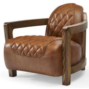 Strattonburg Club Chair - Cognac Brown