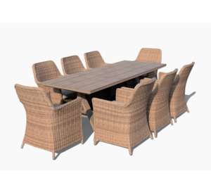 Internet only: Raffles Outdoor Dining Table - Natural 2200