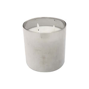 LED Glass Tri-wick Candle 15x15cm w/remote