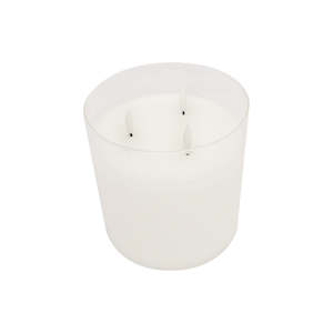 LED Glass Tri-wick Candle 15x15cm w/remote