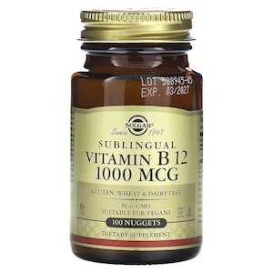 Products: Solgar, Sublingual Vitamin B 12, 1,000 mcg, 100 Nuggets - Online Health