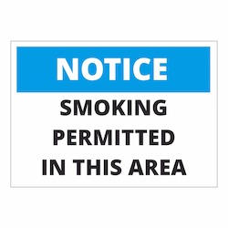 Frontpage: Notice Smoking Permitted in this Area