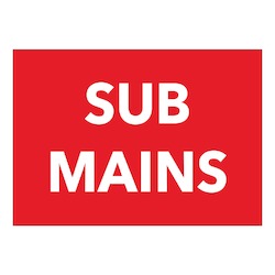 Miscellaneous Signs: Sub Mains