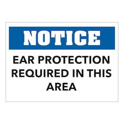 Ppe Signs: Ear Protection Required in this Area