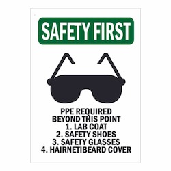 Ppe Signs: Safety First PPE Required