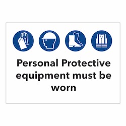 Personal Protective equipment must be worn