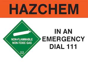 Hazchem: Hazchem Non-Flammable Non-Toxic Gas