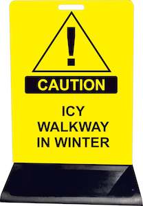 Footpath Signs: Icy Walkway in Winter Footpath Sign