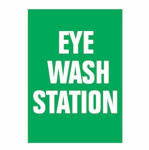 Emergency Signs: Emergency Eyewash Station Here