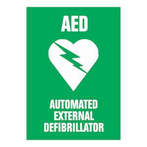 Emergency Signs: Emergency AED Automated External Defibrillators