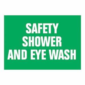 Emergency Signs: Safety Shower and Eye Wash