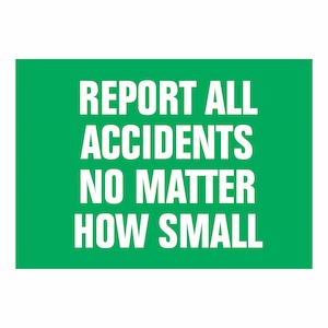 Emergency Signs: Report All Accidents No Matter How Small