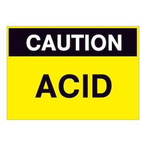 Caution Signs: Keep Acid