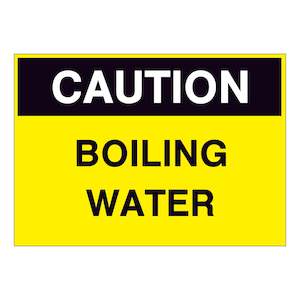 Caution Boiling Water Sign