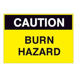 Caution Burn Hazard Sign