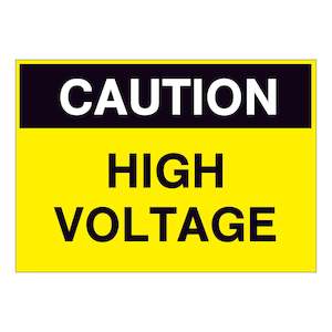 Caution High Voltage Sign