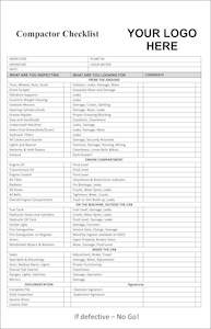 Earthworks Compactor Checklist