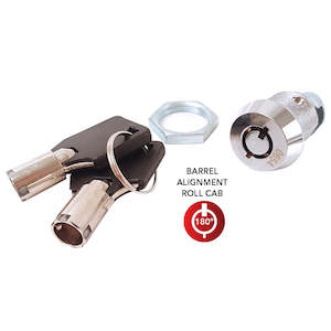 Internet only: Powerbuilt Replacement Lock Barrell & Key - Suitable for Roller cabinets