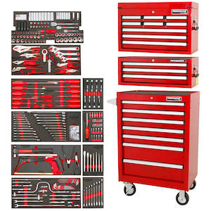 Internet only: Powerbuilt 317pc Tool Chest, Roller Cabinet & Assorted Tools