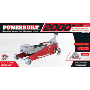 Powerbuilt 2.2 Ton / 2000kg Low Profile Garage Jack (Steel/Aluminium)