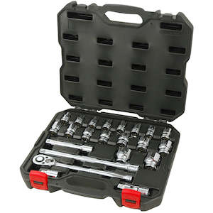 Internet only: Powerbuilt 1/2 Dr 23pc Metric Socket Set