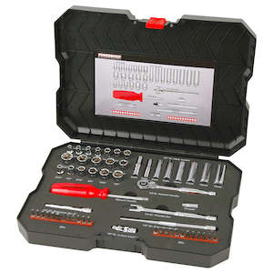 Internet only: Powerbuilt 1/4" Dr 58pc Combination Socket Set