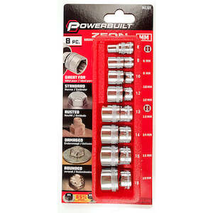 Powerbuilt 1/4" Dr , 3/8" Dr 8pc Metric ZEON Socket Set