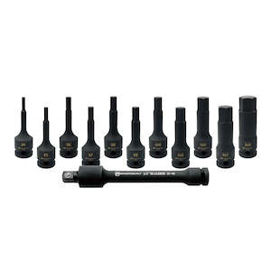 Internet only: 1/2" Dr 12pc Impact Long Hex Bit Socket Set