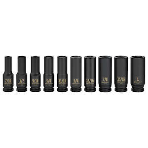 1/2" Dr 10pc Imperial Deep Impact Socket Set