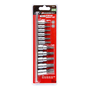 Internet only: 1/4" Dr 3/8" Dr 11pc Star / Torx Bit Socket Set