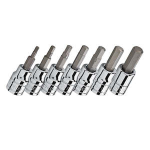 3/8DR 7PC METRIC MALE HEX BIT SOCKET SET