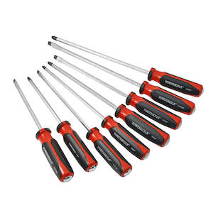 Internet only: Powerbuilt 8pc Long Reach ‘Go-Through’ Screwdriver Set