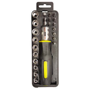 Trades Pro 22pc Ratchet Bit Driver, Sockets and Bit Set