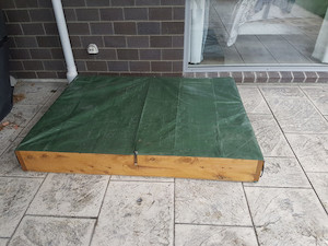 Macrocarpa Sandpit with Tarpaulin Cover wooden Sandpit