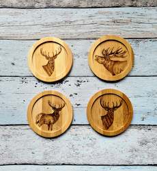 Bamboo Stag Coaster 4 piece set