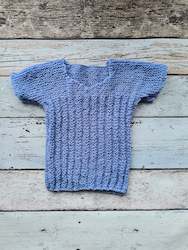 Woolen Merino Singlet - Blue