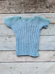 Woolen Merino Singlets - Green/Light Blue