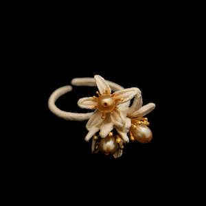 Michael Michaud Orange Blossom Adjustable Ring With Yellow Pearl - 8413BZYP