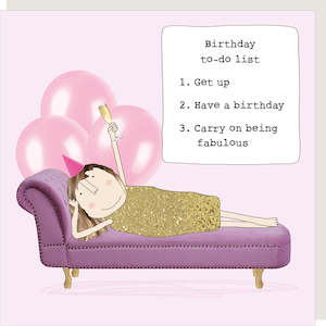 Clothing accessory: Rosie Made A Thing Birthday To Do List Card