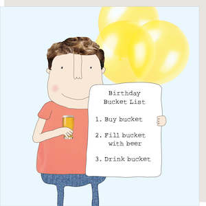 Clothing accessory: Rosie Made A Thing Boy Bucket List Card