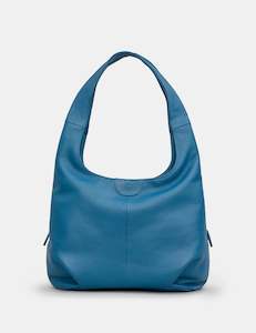 Clothing accessory: Yoshi Meehan Leather Petrol Blue Slouch Shoulder Bag - YB31 48