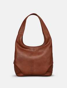 Yoshi Meehan Leather Brown/Tan Slouch Shoulder Bag - YB31 8