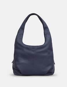 Yoshi Meehan Leather Navy Slouch Shoulder Bag - YB31 6