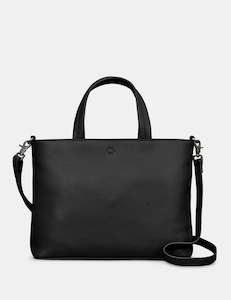 Yoshi Hampton Leather Black Multiway Grab Bag - Y26 1