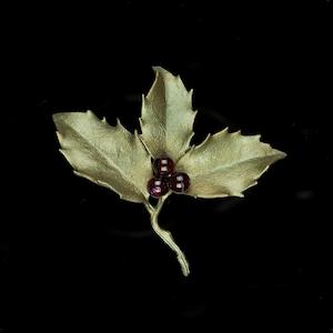 Michael Michaud Holly Brooch With Garnets - 5598BZGN