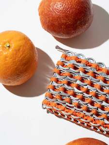 Escama Studio Credit Card Coin Purse With Wrist Strap - Orange