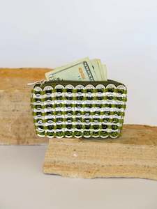 Escama Studio Credit Card Coin Purse With Wrist Strap - Olive