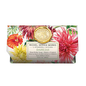 Michel Design Works Dahlias Triple Milled Shea Butter Soap Bar