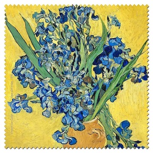 Blue Irises - Van Gogh Microfibre Lens Cloth