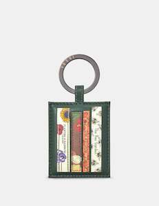 Yoshi Green Fingers Bookworm Appliqued Leather Keyring - YKR LBR GF 56